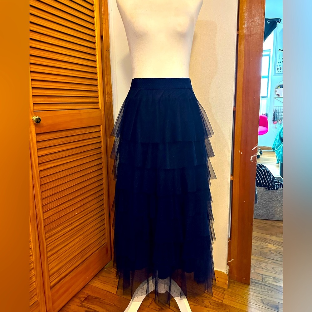 Anthropologie Navy Blue Skirt NWT